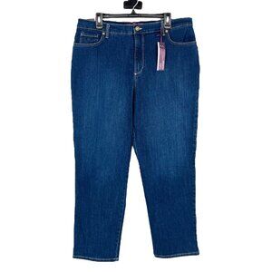 Gloria Vanderbilt Amanda Denim Jeans Phoenix Wash Dark Blue Size 18 Short NWT
